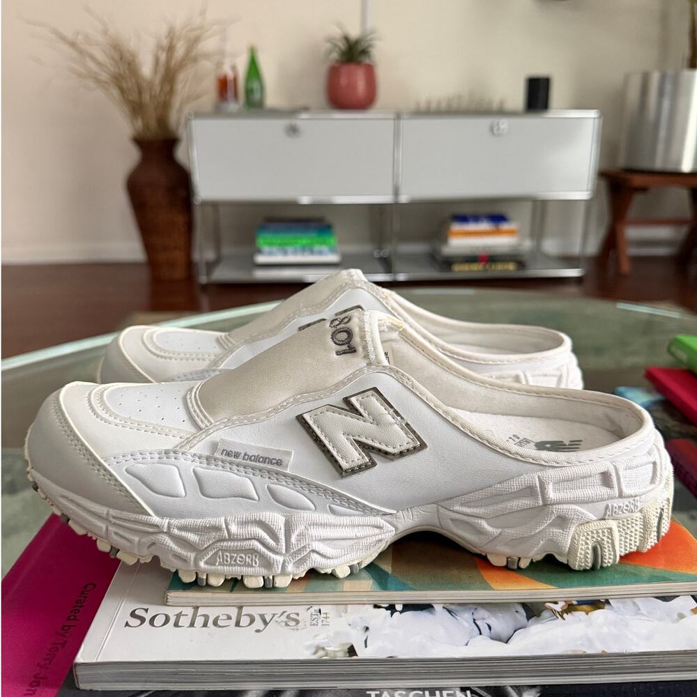 New Balance Women's 801 Slip On Mule Sneakers White